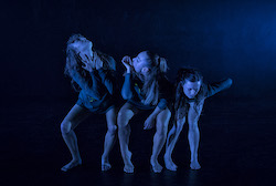 Allie Graham, Jennifer Horvath and Kristie Pike in Limitless Dance Company's 'SE7EN'. Photo by Peter Sharp.