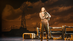Sarah Lasko as Dorothy and Nigel as Toto in 'Over the Rainbow'. Photo by Daniel A. Swalec.