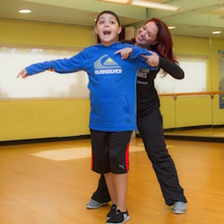 Tricia Gomez (center) of Rhythm Works Integrative Dance. Photo by Arthur Crenshaw.