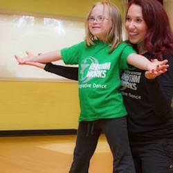 Tricia Gomez (center) of Rhythm Works Integrative Dance. Photo by Arthur Crenshaw.