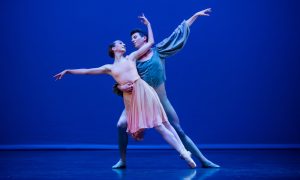 New Zealand School of Dance’s 50th Anniversary Graduation Season, featuring Emma-Rose Barrowclough and Jack Whiter in George Balanchine's ‘Allegro Brillante’. Photo by Stephen A’Court.