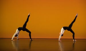 Michael Clark Company's Harry Alexander and Benjamin Warbis. Photo by Hugo Glendinning.