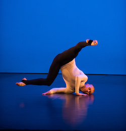 Michael Clark Company's Jordan James Bridge. Photo by Hugo Glendinning.