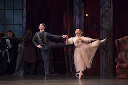 Lachlan Monaghan as Clara's Dancing Partner and Karla Doorbar as Clara in 'The Nutcracker'. Photo by Bill Cooper.