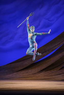 Lachlan Monaghan as Neptune in 'The Tempest'. Photo by Bill Cooper.