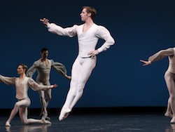 Ty King-Wall performing in 'Études' male ballet dancer jumping