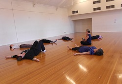 Katrina Rank with Fine Lines dancers