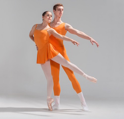 New Zealand School of Dance students Charlotte Gleeson and Ben Crossley-Pritchard