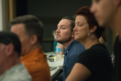 Kai Carrier watching rehearsals for 'Priscilla Queen of the Desert'. Photo courtesy of Norwegian Creative Studios.