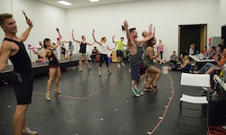 Rehearsals for Priscilla Queen of the Desert at Nowegain Creative Studios.