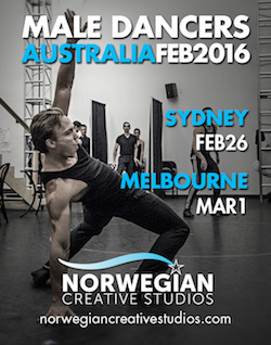 Norwegian Cruise Line is visiting Australia this month to audition for lead roles and for male dancers.