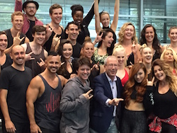 The cast of 'We Will Rock You' with Ben Elton. Photo by Nicole Saleh.