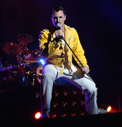 Giles Taylor in the tribute show 'Queen-It's a Kinda Magic'...