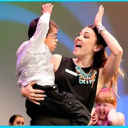 Miranda Daisy and a student of Perform-Ability. Photo courtesy of Daisy.