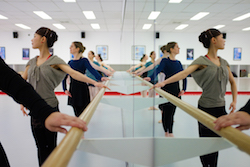 Adult ballet class at Elancé Ballet School. Photo by Jim McDonagh.