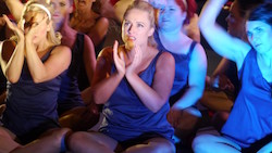 Jo McDonald's 'Black Coffee', in the 2009 Adelaide Fringe Festival. Photo by Juha Vanhakatarno.