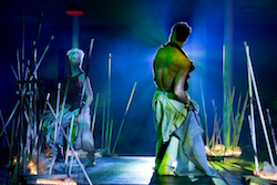 Felicity Bott and Tasdance company dancer Joshua Thomson in 'Dark Mofo'. Photo by Nicholas Higgins