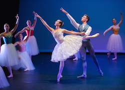 New Zealand School of Dance students Emma-Rose Barrowclough and Luke Cooper in ‘Tempo di Valse’, photographed by Stephen A'Court