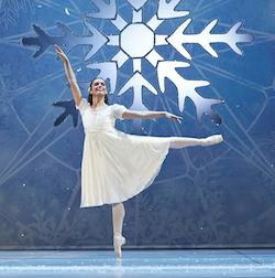 West Australian Ballet's Carina Roberts as Clara in 'The Nutcracker'. Photo by Sergey Pevnev