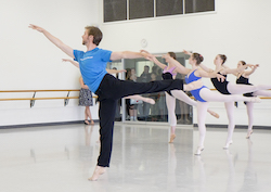 The Australian Ballet's Ty King-Wall leads a ballet class at Dance 17. Photo courtesy of RAD.