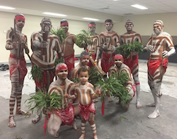 Muggera before performing at the Indigenous All Stars. Photo courtesy of Muggera.