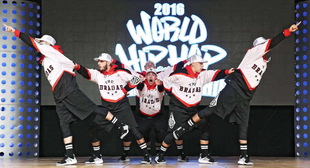 The Bradas Dance Crew at the 2016 World Hip Hop Dance Championship. Photo courtesy of Hip Hop International.