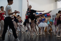 Dusty Button leading a class at International Ballet Workshops. Photo courtesy of IBW.