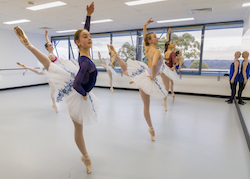 Sydney College of Dance Artistic Director Xanthe Geeves working with SCD students. Photo courtesy of SCD