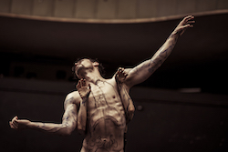 Narelle Benjamin and Paul White in 'Cella'. Photo by Pippa Samaya.