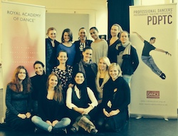 Fiona Hulands with fellow PDPTC students. Photo courtesy of Hulands.
