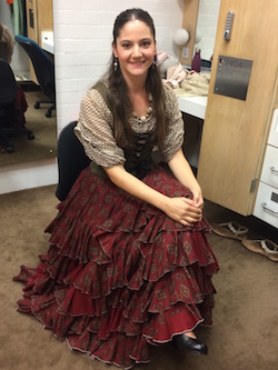 Naima Amar Lopez backstage. Photo by Elizabeth Ashley.