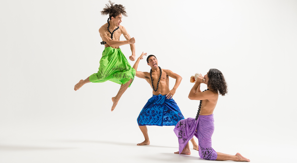NZSD contemporary dance students Chris Clegg, Laifa Ta'ala and Braedyn Humphries. Photo by Stephen A'Court.