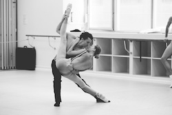 Kevin Jackson and Alice Topp in rehearsal. Photo by Kate Longley.