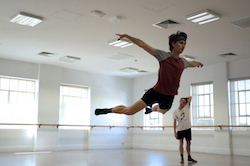 Christopher Hill rehearsing 'The Clearest Light'. Photo by Tony Currie.