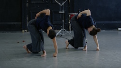 Lilian Steiner (left) in 'Noise Quartet Meditation'. Footage by James Wright.