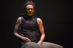 Vicki Van Hout in 'plenty serious TALK TALK'. Photo by Heidrun Lohr.