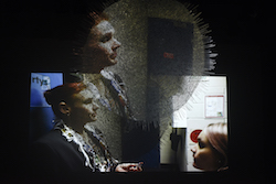 Vicki Van Hout's 'plenty serious TALK TALK'. Photo by Heidrun Lohr.