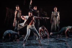 Daniel Riley in Bangarra Dance Theatre's 'Bennelong'.