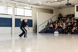 WAAPA visiting artist Niv Marinberg. Photo by Kathy Wheatley.