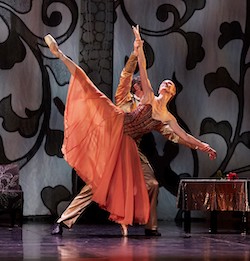 Andrew Radak and Brooke Widdison-Jacobs in 'Beauty and the Beast'. Photo by Sergey Pevnev.