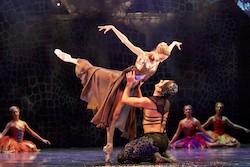 Brooke Widdison-Jacobs and Matthew Lehmann in 'Beauty and the Beast'. Photo by Sergey Pevnev.