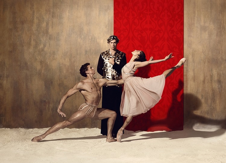 The Australian Ballet's Kevin Jackson, Ty King-Wall and Robyn Hendricks in 'Spartacus'. Photo Justin Ridler.
