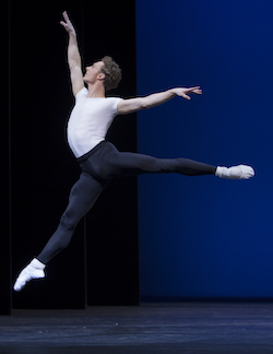 Het Nationale Ballet's Remi Wörtmeyer in 'Symphony in Three Movements'. Photo by Angela Sterling.
