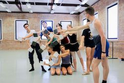 Loughlan Prior (right) in rehearsal. Photo courtesy of Prior.