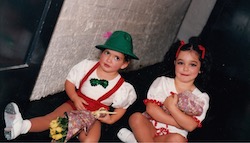Young Karli and Luca Dinardo.