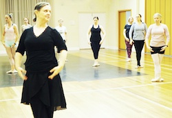 Jo McDonald leading an adult ballet class. Photo courtesy of McDonald.