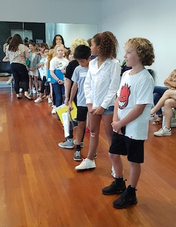 Auditions for 'School of Rock'.