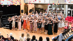 NZSD Students performing the School song at 2019 Graduation Ceremony.