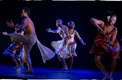 Waangengo Blanco, Yolanda Lowatta and Tara Gower of Bangarra. Photo by Jeff Tan.