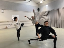Emily Eather, Sabine Crompton-Ward and Sophie Carathanassis Photo courtesy of Sydney Dance Company.